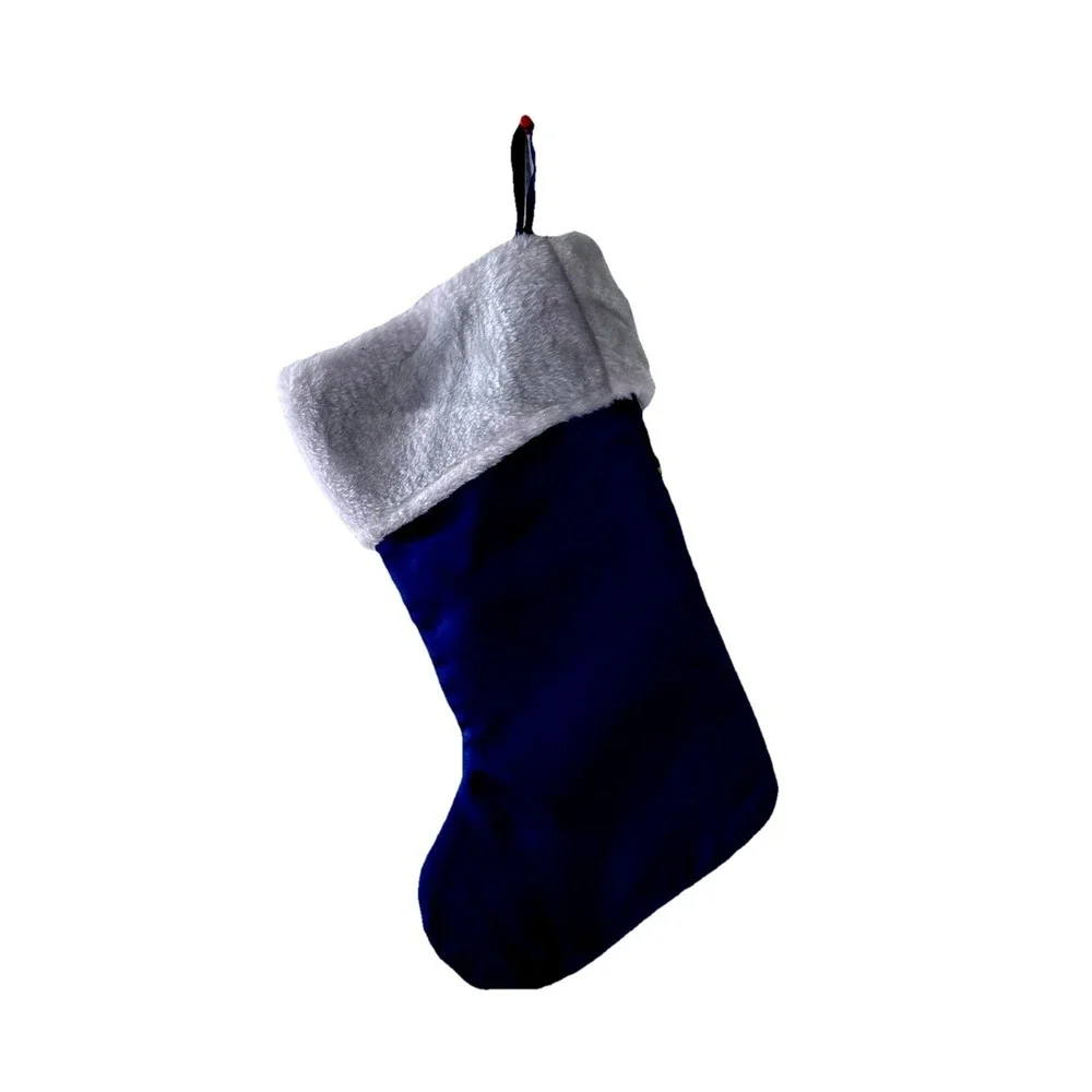 Marvel Spider-Man Christmas Stocking Blue‎ Red Santa Hat Plush Cuff 15 Inch NWT